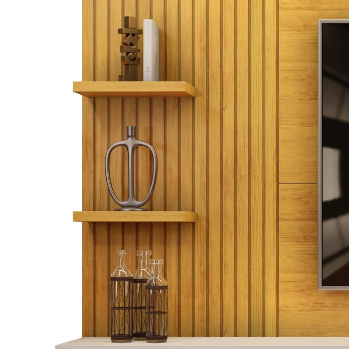 Painel para TV Ripado com Nichos - Modelo Bento - Imagem 6