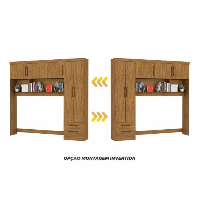 Guarda Roupa Modulado Paris 5 Portas 2 Gavetas - Imagem 6
