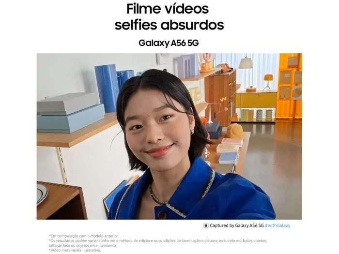 Smartphone Samsung Galaxy A56 128GB 5G 8GB RAM Verde 6,7" Câm. Tripla + Selfie 12MP - Imagem 6