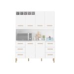 Armário de Cozinha Lívia 1,57m com 6 Portas Branco - Imagem 6