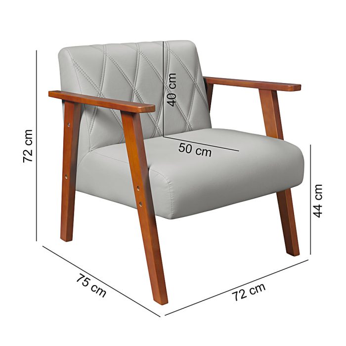 Poltrona Madri Super Resistente em Courino - Imagem 2