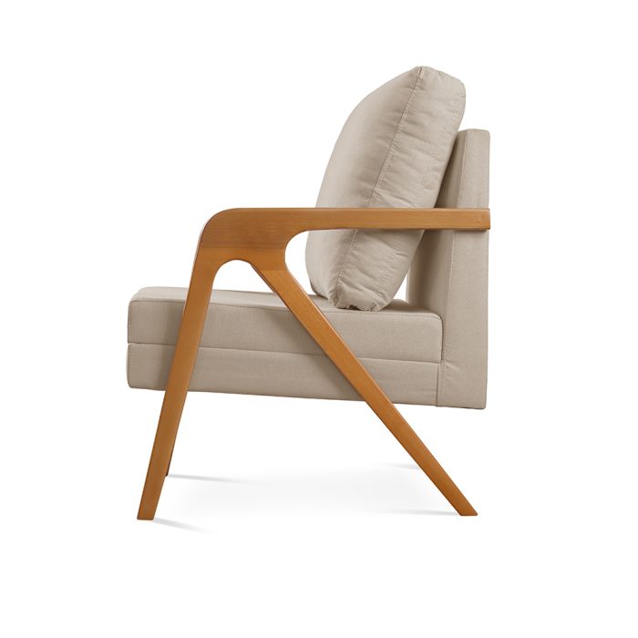 Poltrona Mona Luxo - Linho Bege - Imagem 4