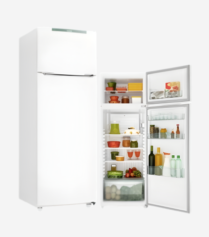 Refrigerador Esmaltec Cycle Desfrost 245 Litros ROC31 PRO 1 porta, Gaveta de Legumes e Porta Latas, Pés elevados e nivelados