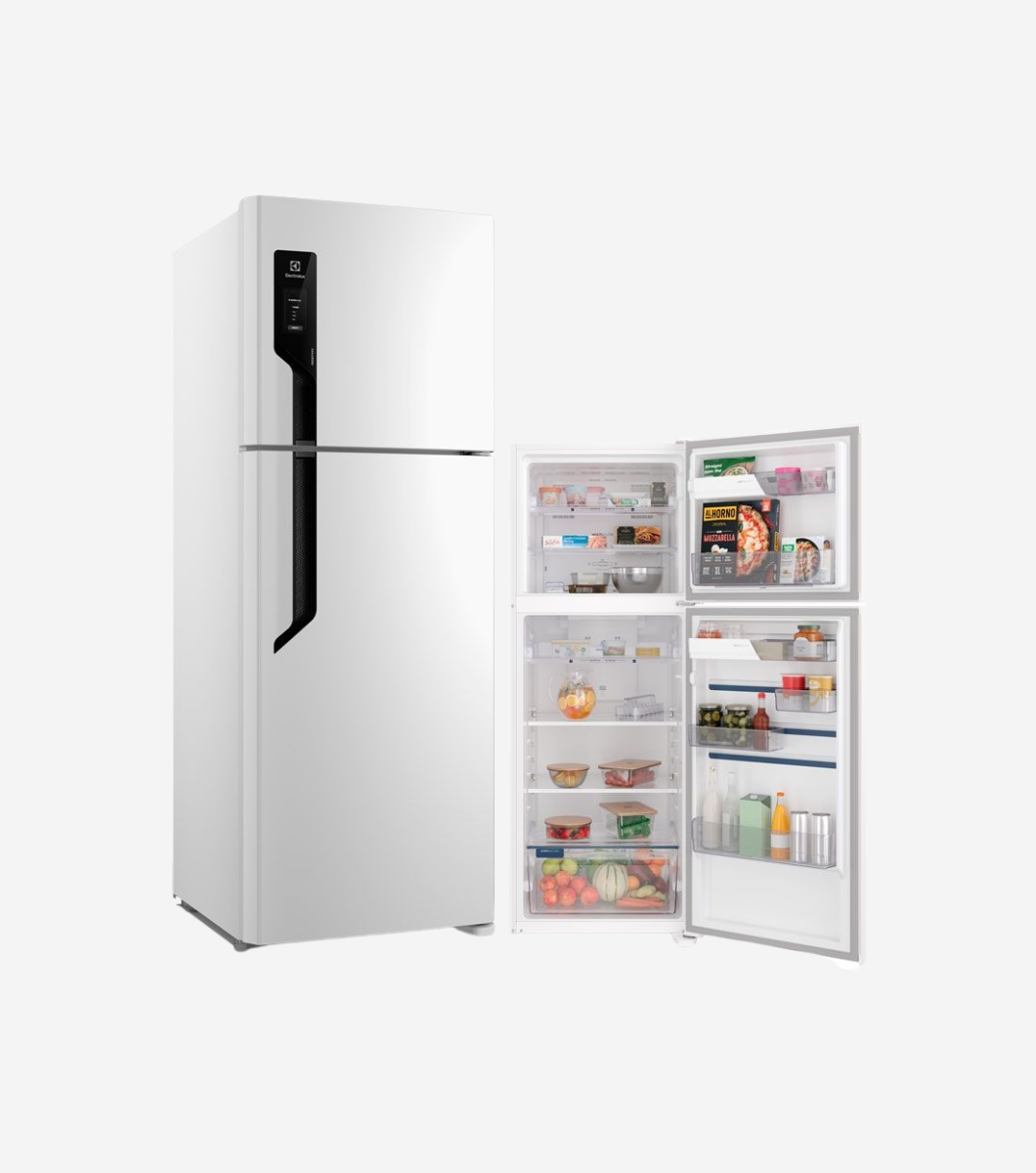 Refrigerador 480 litros Electrolux TF71 Efficient 2 portas Branco Frost Free com Auto Sense Refrigerador 480 litros Electrolux TF71 Efficient 2 portas Branco Frost Free com Auto Sense