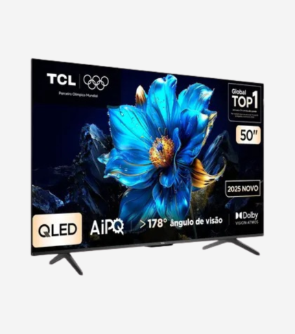 Smart TV 50" TCL 4K UHD QLED 50P7K Google TV AiPQ Google Assistente 3 HDMI