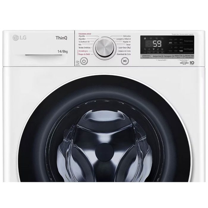 Lava e Seca LG Smart VC4 14kg Branca com Inteligência Artificial AIDD (CV5014WC4) - Imagem 10