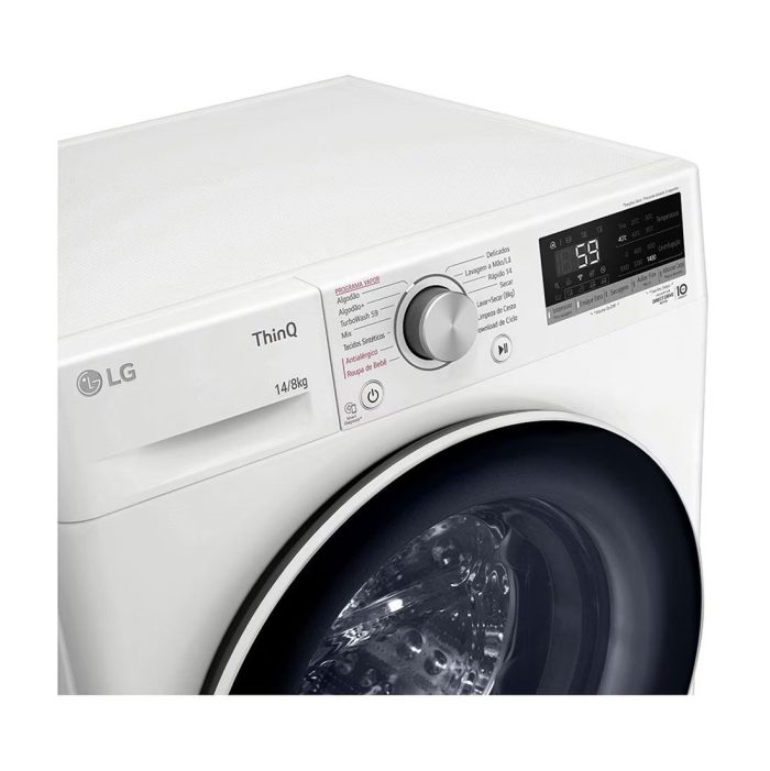 Lava e Seca LG Smart VC4 14kg Branca com Inteligência Artificial AIDD (CV5014WC4) - Imagem 3