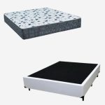 Cama Box Casal 138 Tecido Branco Com Colchão Alegro D28 Bello Box Cinza 57x138x188cm