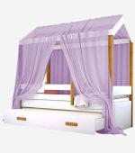 Bicama Montessori Exclusiv Com Colchão E Voal Lilás