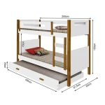 Treliche Infantil Montessoriana Solteiro Heloisa - Branca E Mel Branco - Imagem 3