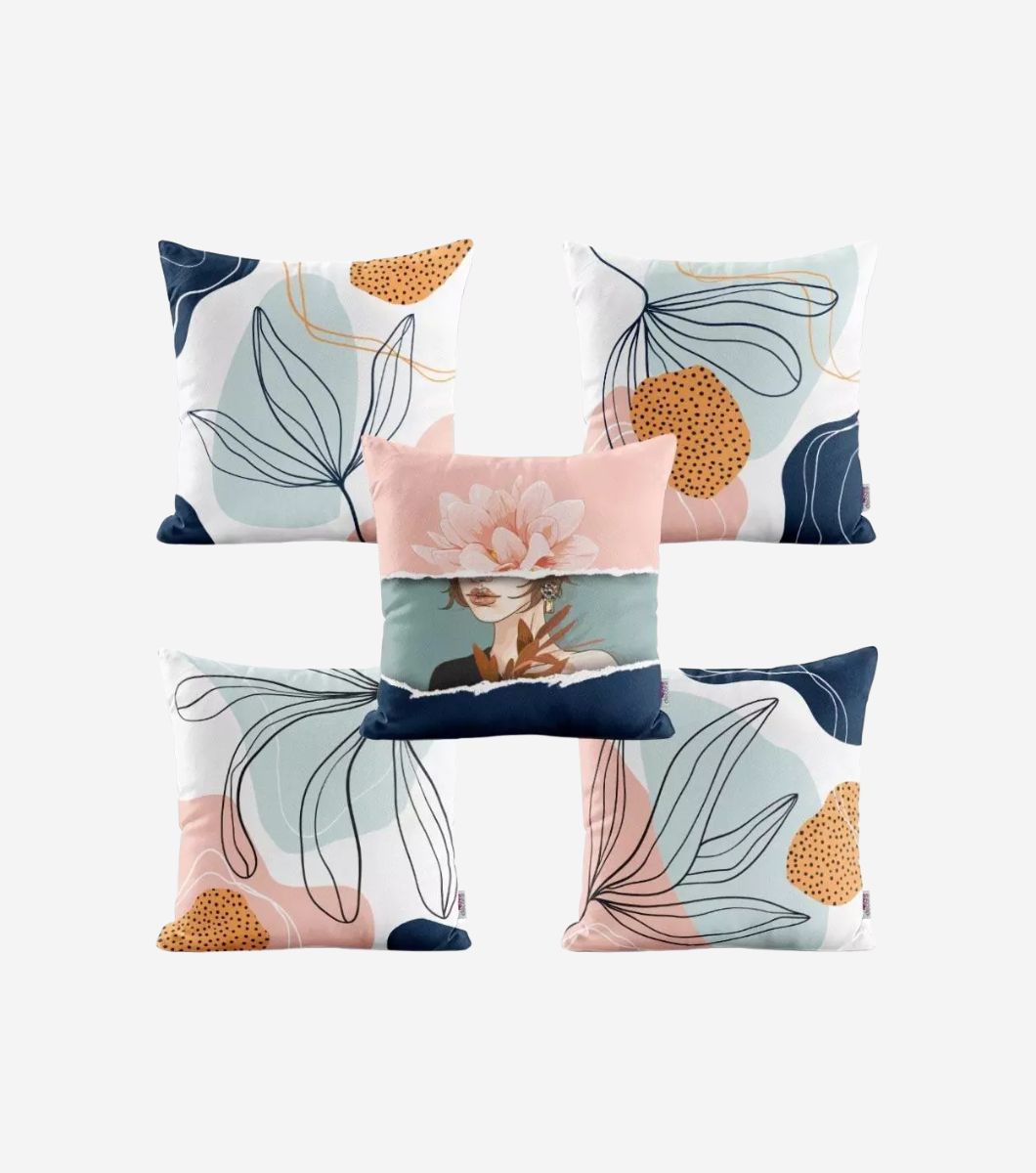 ALMOFADAS (5) Almofadas Para Sofá Cheias e Fofas Decorativas - Imagem 1