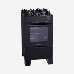 Fogão Atlas 4 Bocas Mônaco Top Glass com Mesa de Vidro e Acendimento Automático Bivolt – Preto