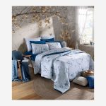 Edredom King Estampado Premium Vivaldi Azul