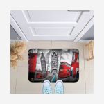 Tapete de Porta Decorativo England Emborrachado Antiderrapante